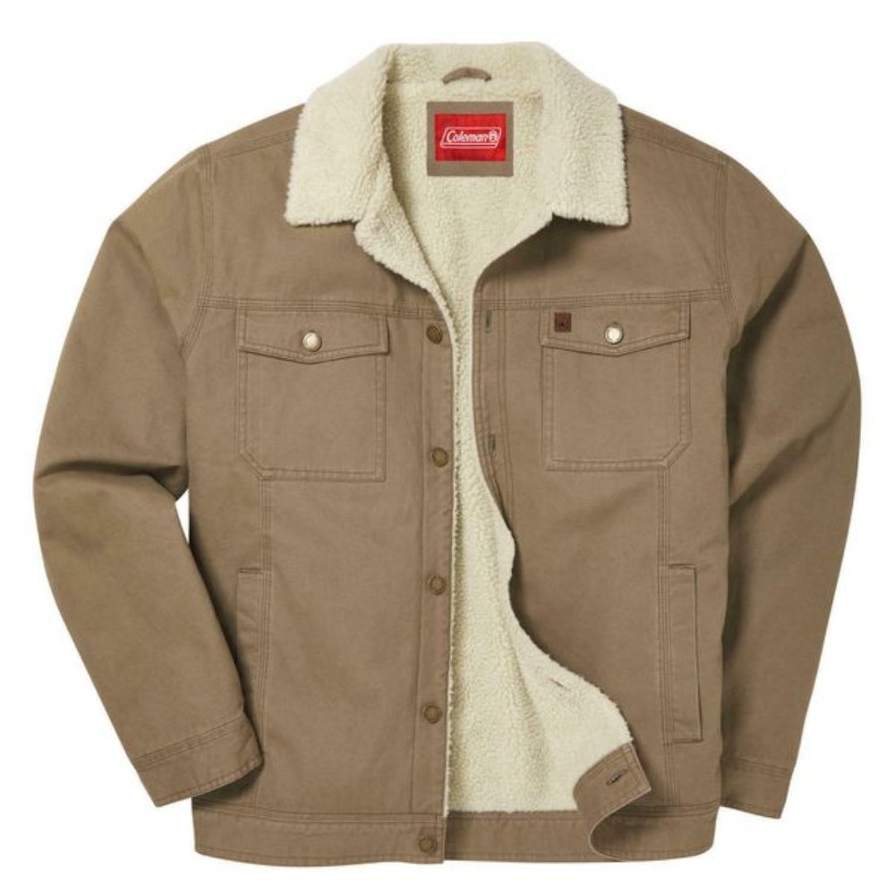 COLEMAN Men's SHERPA LINED Driftwood TWILL Jacket